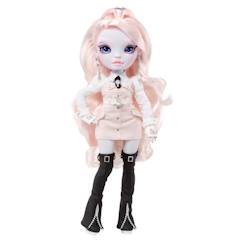 Jouet-Rainbow High S3 Shadow High - Poupée 27 cm Karla Choupette (Rose) - 1 tenue + accessoires et support pour poupée
