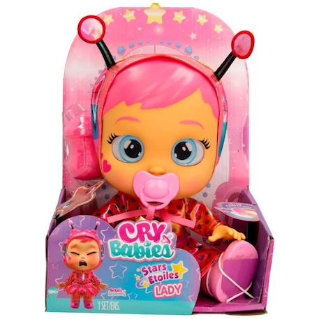 Poupon Cry Babies Stars - Lady - IMC TOYS - 911383 - 30cm - Etoiles LED - Fonctions de pleurs - Rose ROSE 2 - vertbaudet enfant 