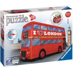 Jouet-Puzzle 3D Bus londonien - Ravensburger - Véhicule 216 pièces sans colle - Dès 8 ans