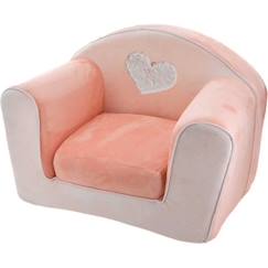 Chambre et rangement-Chambre-Chaise, tabouret, fauteuil-Chaise maternelle-Fauteuil club convertible Lapinou - Rose - 42 x 55 cm