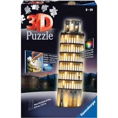 Jouet-Puzzle 3D Tour de Pise illuminée - Ravensburger - 216 pièces - sans colle - avec LEDS couleur - Dès 8 ans