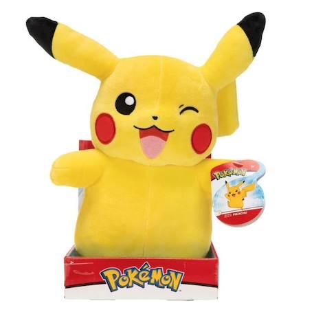 Bandai - Peluche Pikachu - Pokémon - 30 cm JAUNE 2 - vertbaudet enfant 