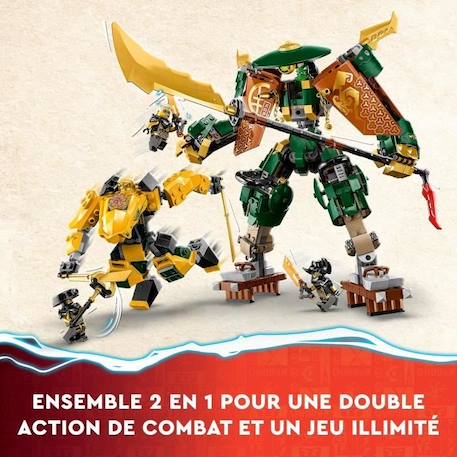 LEGO® NINJAGO 71794 L'Équipe de Robots des Ninjas Lloyd et Arin, Jouet de Ninja pour Enfants VERT 2 - vertbaudet enfant 
