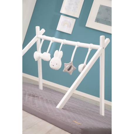 ROBA Portique d'eveil pour bébé -  incl. set de pendentifs 'miffy®' – arche de jeu en bois massif laqué BLANC 2 - vertbaudet enfant 