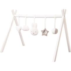 Jouet-ROBA Portique d'eveil pour bébé -  incl. set de pendentifs "miffy®" – arche de jeu en bois massif laqué