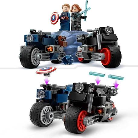 LEGO® Marvel 76260 Les Motos de Black Widow et de Captain America, Jouet Avengers L'âge d'Ultron NOIR 2 - vertbaudet enfant 