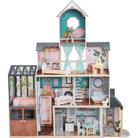 KIDKRAFT - Maison de poupées en bois Celeste avec accessoires NOIR 1 - vertbaudet enfant 