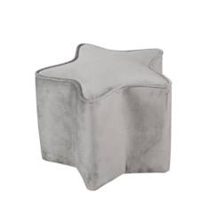 -Pouf Enfant ROBA Lil Sofa en Velours - Forme Étoile - Gris