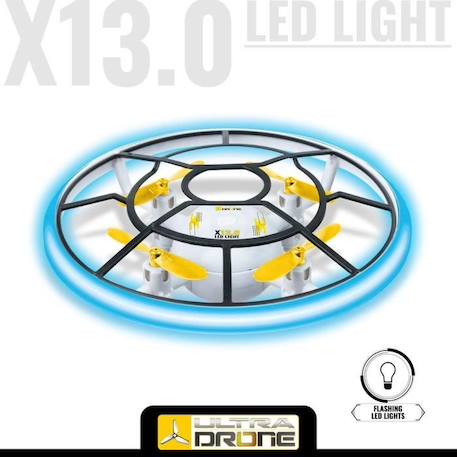 MONDO MOTORS - Drone radiocommandé - Effets lumineux - Ultradrone X13 LED Light - Diamètre 13cm BLANC 2 - vertbaudet enfant 
