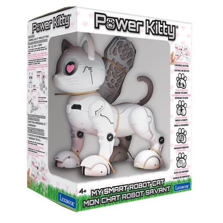 Robot chat Power Kitty - LEXIBOOK - Programmable, tactile, avec télécommande et contrôle gestuel BLANC 2 - vertbaudet enfant 