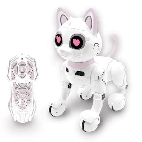 Robot chat Power Kitty - LEXIBOOK - Programmable, tactile, avec télécommande et contrôle gestuel BLANC 1 - vertbaudet enfant 