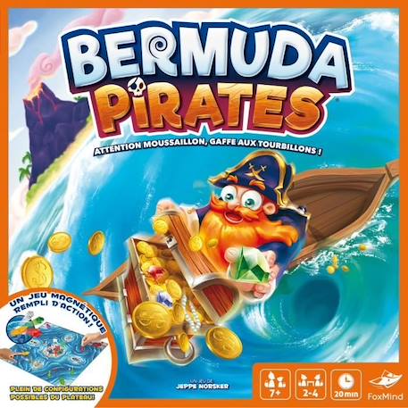 Bermuda Pirates - Asmodee - Jeu de société magnétique - Jeu d'action 2 à 4 personnes - 7 ans et plus BLEU 3 - vertbaudet enfant 
