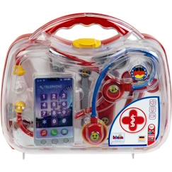 Jouet-Mallette docteur avec smartphone et thermomètre électroniques - KLEIN - 4368 - Mixte - 3 ans - Rouge