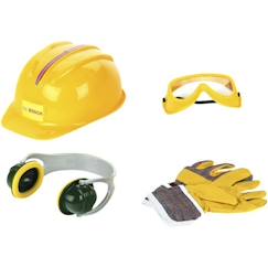 Jouet-Jeux d'imitation-Maison, bricolage et métiers-Set d'accessoires de bricolage Bosch avec casque, 4 pièces - KLEIN - 8537