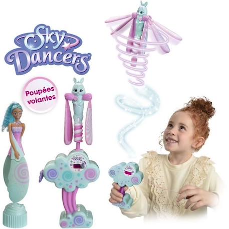 Figurine SKY DANCERS Lucy et son lapin - Poupée à fonction pour enfant de 6 ans - Multicolore BLEU 4 - vertbaudet enfant 