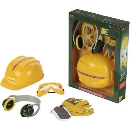 Set d'accessoires de bricolage Bosch avec casque, 4 pièces - KLEIN - 8537 JAUNE 3 - vertbaudet enfant 