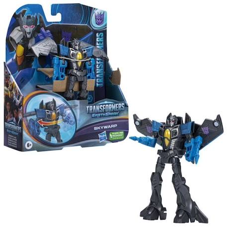 Figurine Transformers EarthSpark Skywarp classe Guerrier 12,5 cm pour enfants à partir de 6 ans NOIR 4 - vertbaudet enfant 