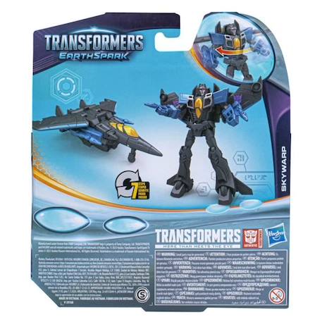 Figurine Transformers EarthSpark Skywarp classe Guerrier 12,5 cm pour enfants à partir de 6 ans NOIR 5 - vertbaudet enfant 