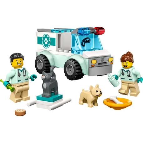 LEGO® City 60382 L'Intervention du Véhicule Vétérinaire, Ambulance Jouet pour Animaux BLANC 2 - vertbaudet enfant 