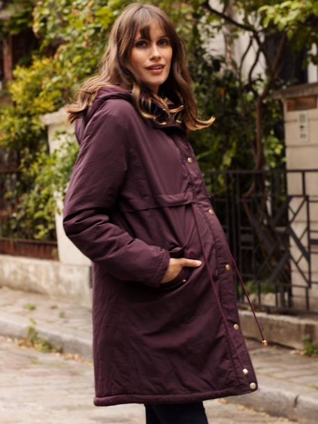 Manteau de grossesse et de portage Maxime ENVIE DE FRAISE aubergine 1 - vertbaudet enfant 