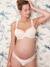Soutien-gorge grossesse et allaitement doublé coton Bio Icone ENVIE DE FRAISE beige+blanc 2 - vertbaudet enfant 