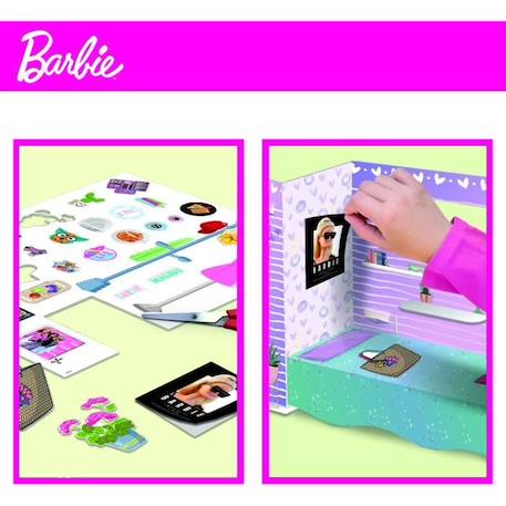 Loft à monter et à décorer éco responsable - Barbie - en carton rigide avec poupéé Barbie - LISCIANI ROSE 5 - vertbaudet enfant 