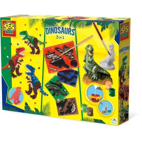 SES CREATIVE - Dinosaures 3 en 1 JAUNE 1 - vertbaudet enfant 