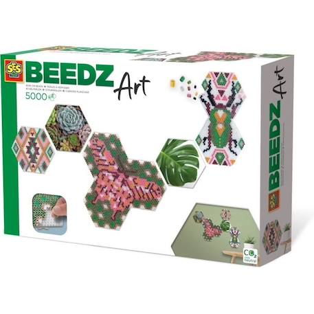 SES CREATIVE - Beedz Art - Hex tiles botanique BLANC 1 - vertbaudet enfant 