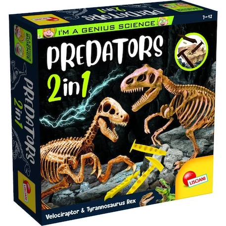 Génius Science - jeu scientifique - Predators 2 en 1 - à creuser et à construire - LISCIANI NOIR 1 - vertbaudet enfant 