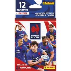 Jouet-Collection officielle de stickers et de cartes RUGBY EDF - Blister 12+1 pochettes PANINI
