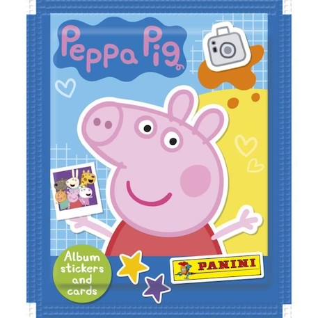Blister 6 pochettes de stickers et cartes Peppa Pig - Panini BLANC 2 - vertbaudet enfant 