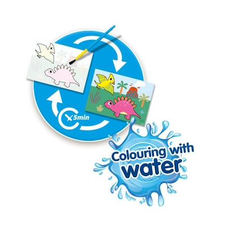 Jeu éducatif - Coloriage à l'eau - Dinos - Bleu - A partir de 12 mois - Mixte BLEU 1 - vertbaudet enfant 
