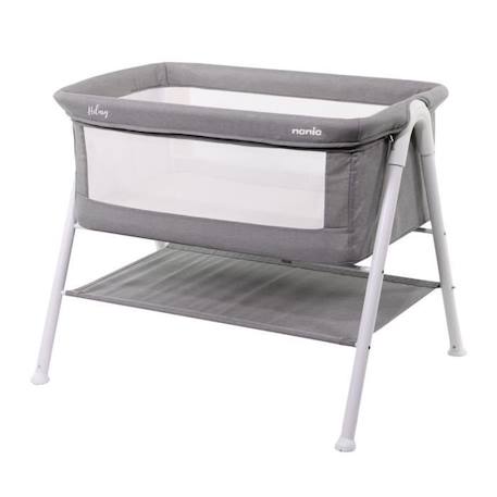 Berceau bébé NANIA HILLARY - Dès la naissance - 9 Kg max - Matelas 3cm d'épaisseur inclus - Espace de rangement sous le berceau GRIS 1 - vertbaudet enfant 