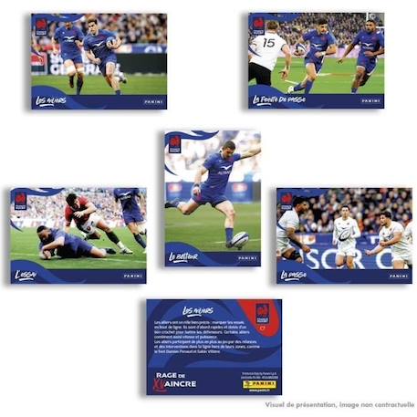 Boite de 36 pochettes de stickers et cartes RUGBY EDF - PANINI ROUGE 2 - vertbaudet enfant 