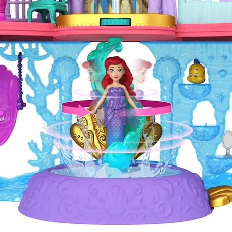 Disney Princesses - Coffret Le Château Deluxe de Ariel - Figurine - 3 ans et + - MATTEL - HLW95 - POUPEE MANNEQUIN DISNEY BLEU 6 - vertbaudet enfant 