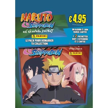 Album NARUTO SHIPPUDEN 2 - PANINI - Avec range-cartes et stickers ROUGE 1 - vertbaudet enfant 