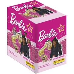 Jouet-Activités artistiques et musicales-Loisirs créatifs-Gommettes, collage et modelage-Stickers Barbie - Boîte de 36 pochettes de 5 stickers PANINI