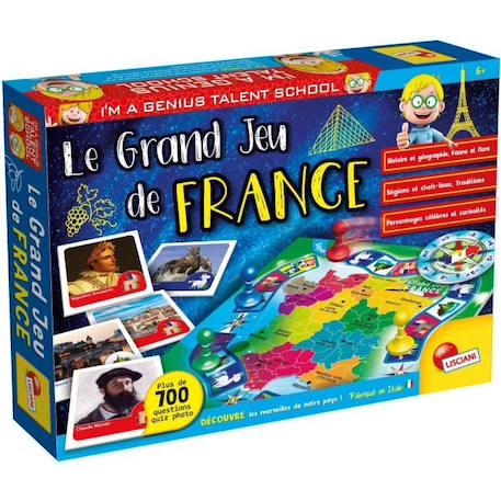 Jeu d'apprentissage sur la France - Génius Talent school - LISCIANI - 2 joueurs ou plus - 30 min BLEU 1 - vertbaudet enfant 