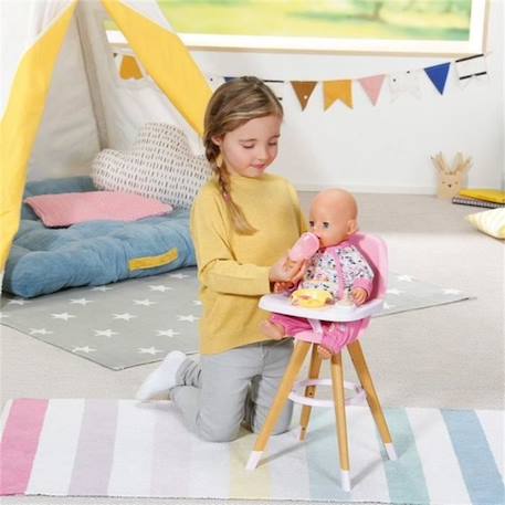 Chaise haute pour poupée BABY BORN - ZAPF CREATION - Modèle Highchair - Rose et marron ROSE 4 - vertbaudet enfant 