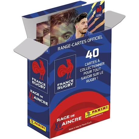 Coffret Collector Rugby Equipe de France-Rage de Vaincre 1 Album + 18 Pochettes + 3 Cartes Edition Limitée - PANINI BLANC 4 - vertbaudet enfant 