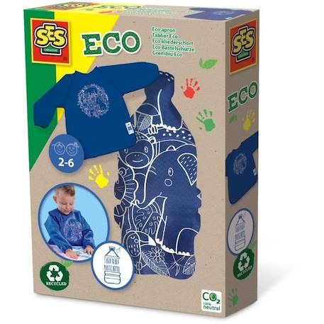 SES CREATIVE - Tablier Eco - 100% recyclé BLEU 1 - vertbaudet enfant 