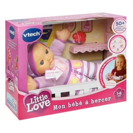 VTECH - Little Love - Mon Bébé à Bercer - Poupée Interactive Rose - Dès 12 mois ROSE 4 - vertbaudet enfant 