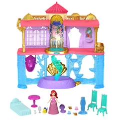 Jouet-Poupons et poupées-Disney Princesses - Coffret Le Château Deluxe de Ariel - Figurine - 3 ans et + - MATTEL - HLW95 - POUPEE MANNEQUIN DISNEY