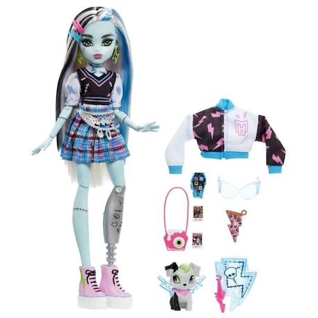 Poupée Monster High Frankie Stein avec animal de compagnie BLEU 1 - vertbaudet enfant 