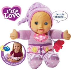 Jouet-Poupons et poupées-VTECH - Little Love - Mon Bébé à Bercer - Poupée Interactive Rose - Dès 12 mois