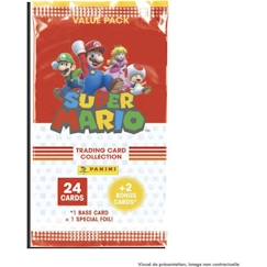 Jouet-Jeu de cartes - PANINI - Super Mario Trading Cards - Collection de 252 cartes dont 18 en or et 18 en argent
