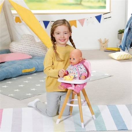 Chaise haute pour poupée BABY BORN - ZAPF CREATION - Modèle Highchair - Rose et marron ROSE 2 - vertbaudet enfant 