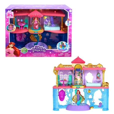 Disney Princesses - Coffret Le Château Deluxe de Ariel - Figurine - 3 ans et + - MATTEL - HLW95 - POUPEE MANNEQUIN DISNEY BLEU 2 - vertbaudet enfant 