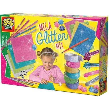 Kit de bricolage à paillettes SES CREATIVE - Garçon et fille - Plus de 5 ans - Multicolore JAUNE 1 - vertbaudet enfant 