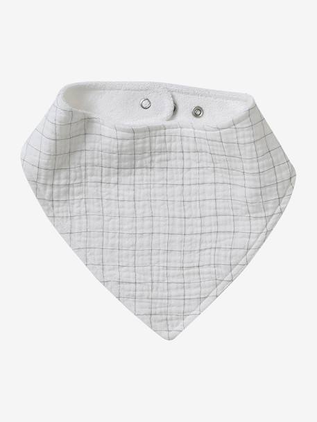 Lot 3 bavoirs bandanas en gaze de coton Bord de mer+Broceliande+Dans les bois+Hanoi+Hérisson+Hygge+lot renard+Mon coeur+Tanzanie 13 - vertbaudet enfant 